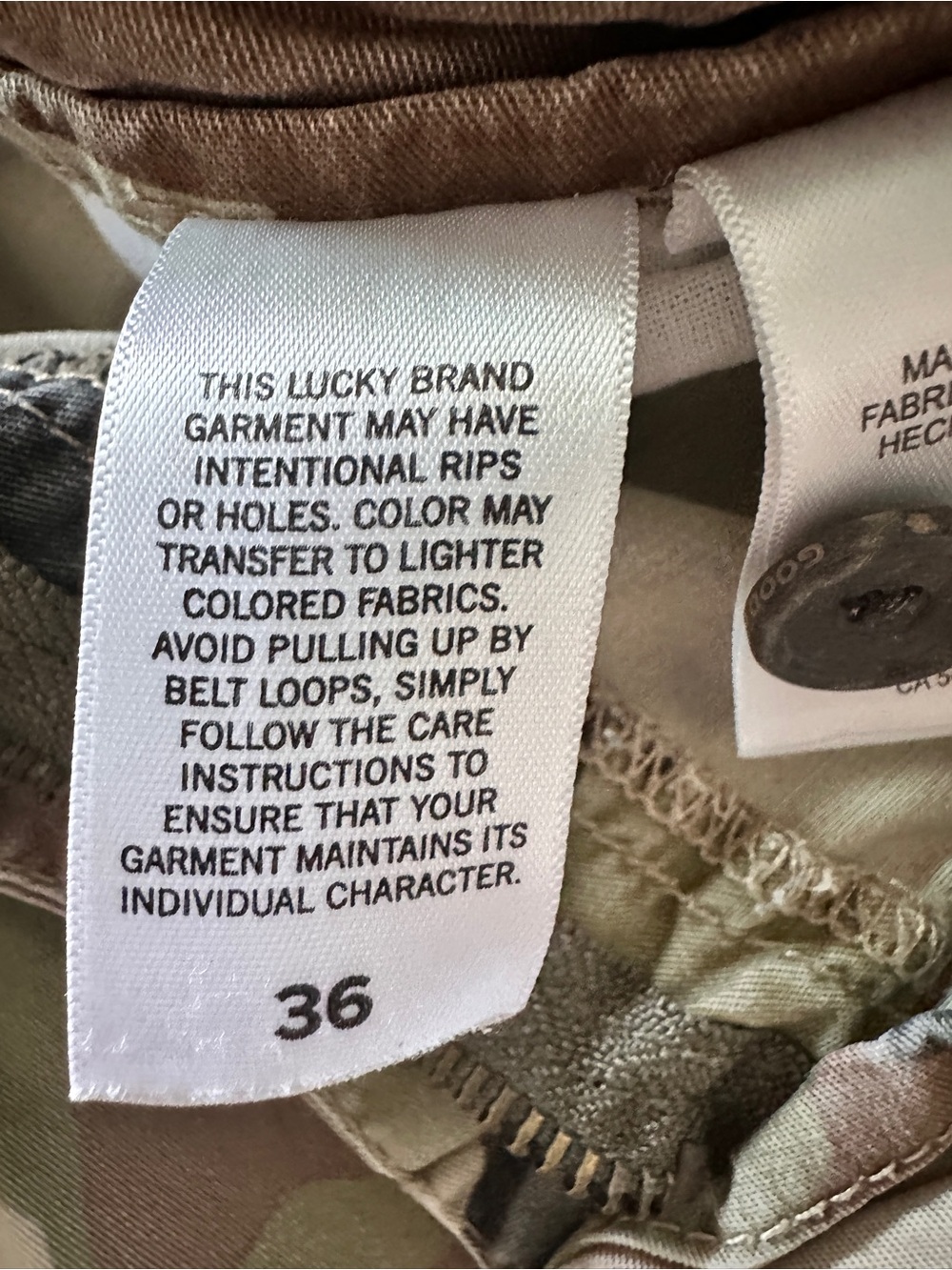 Lucky Brand Men's Woodland* Camo Cargo Shorts 36 - Picture 9 of 11
